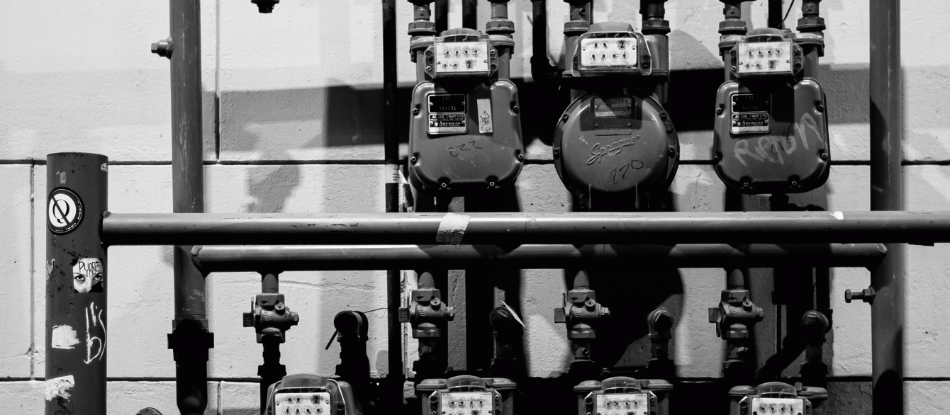 gas pipes with meters