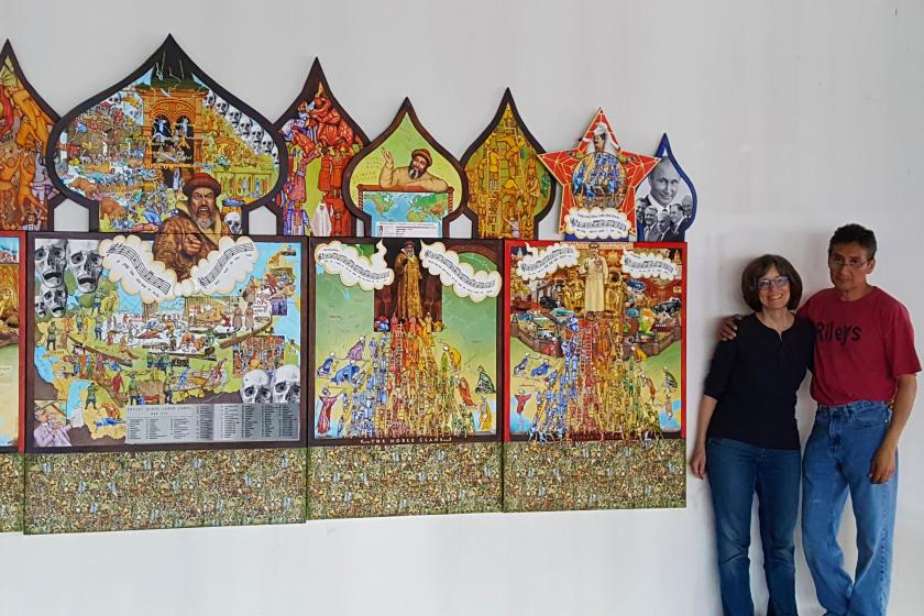 large-scale triptych