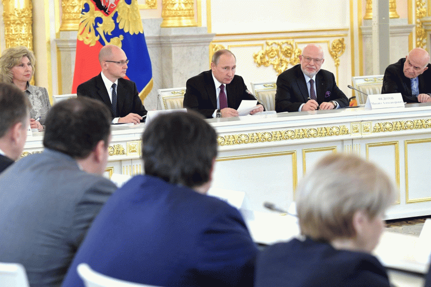 civil and human rights council with Putin