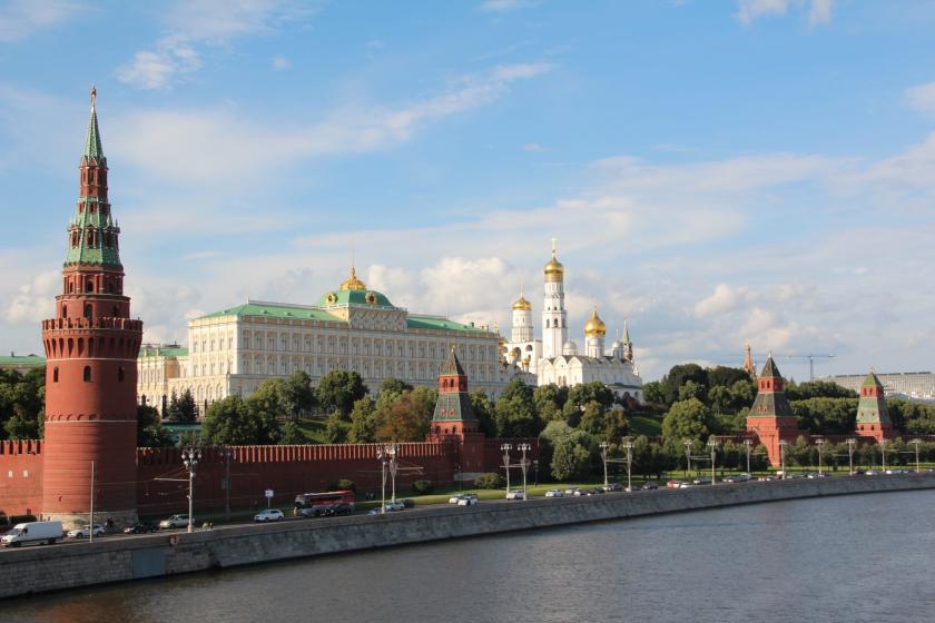 Bright new day at the Kremlin in Moscow