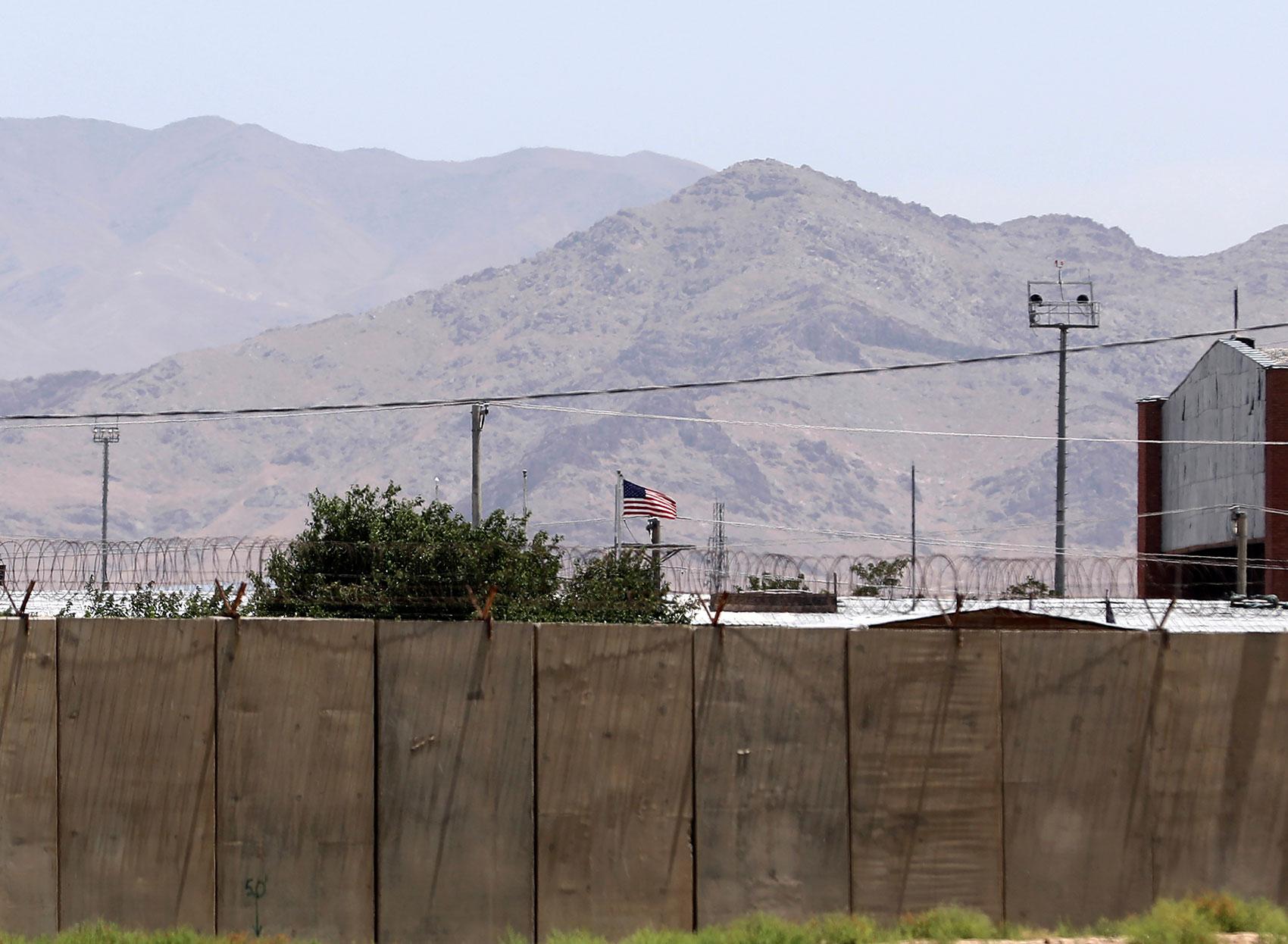 The flag of the United States flies over Bagram Air Base, in Afghanistan, Friday, June 25, 2021.