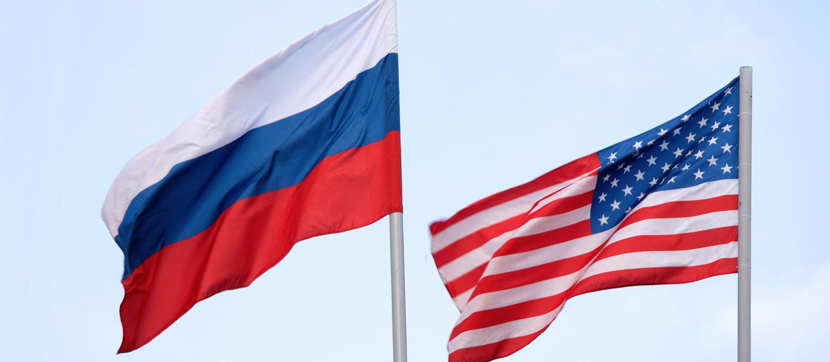 Russian and U.S. flags