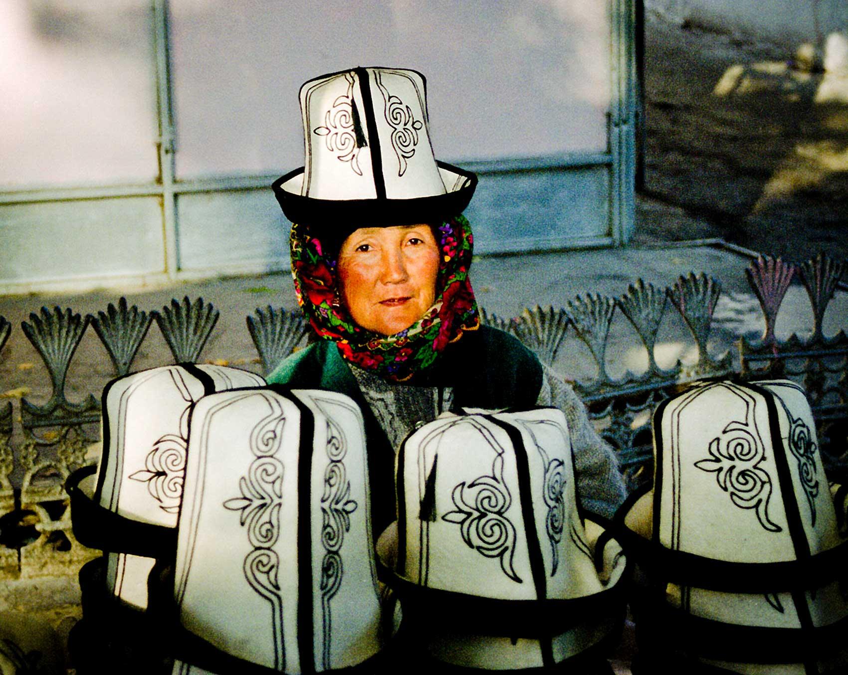 Woman selling hats