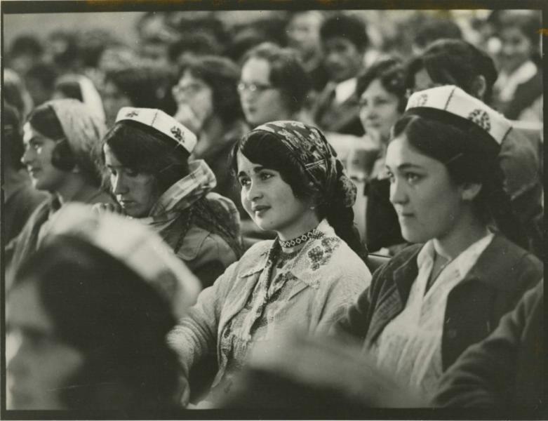 young women in an audience