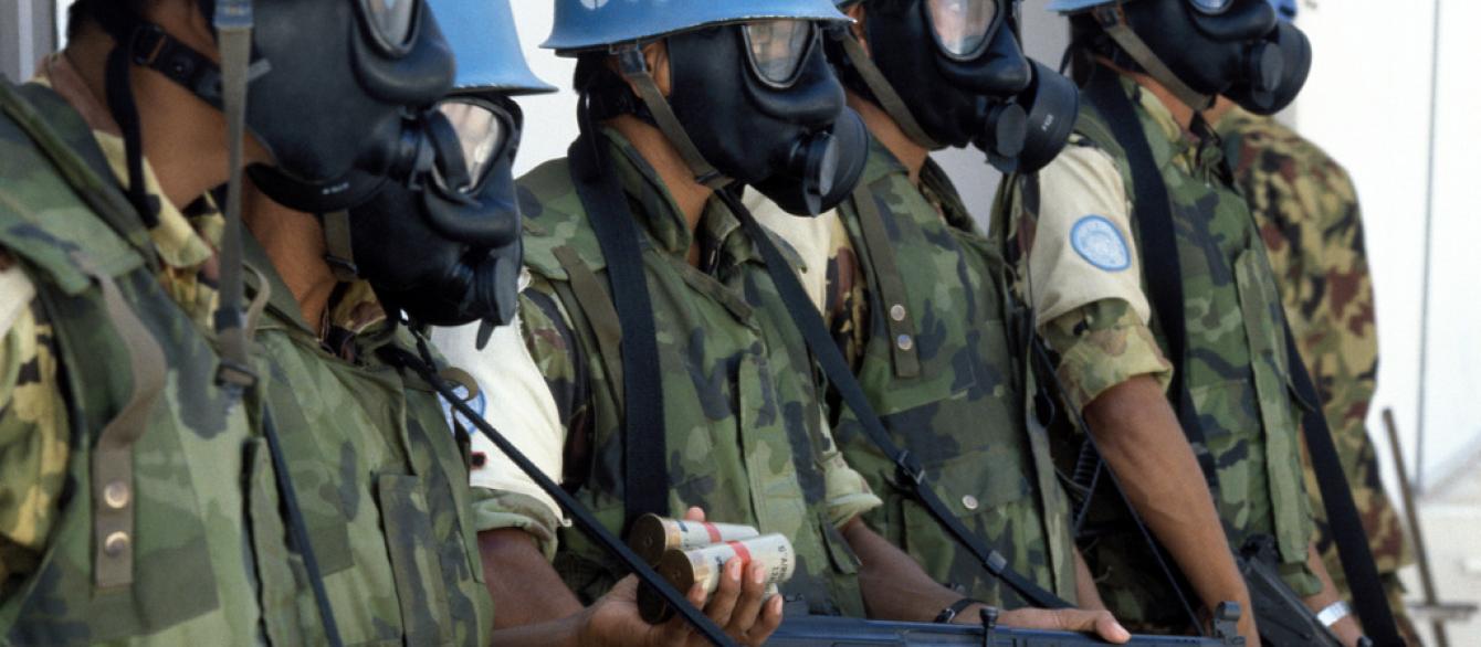 UN Soldiers Standing Guard