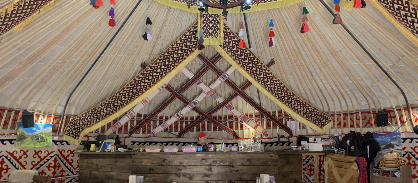 Yurt interior in Kazakhstan