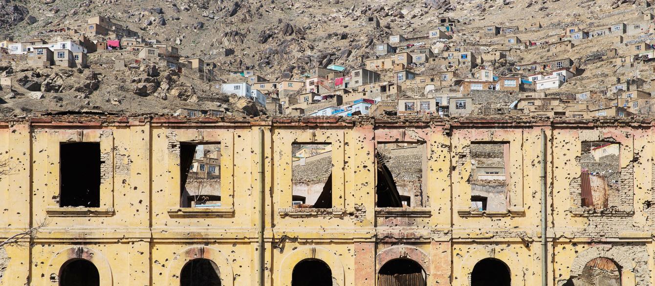 Buildings in Kabul destroyed during the Russian War