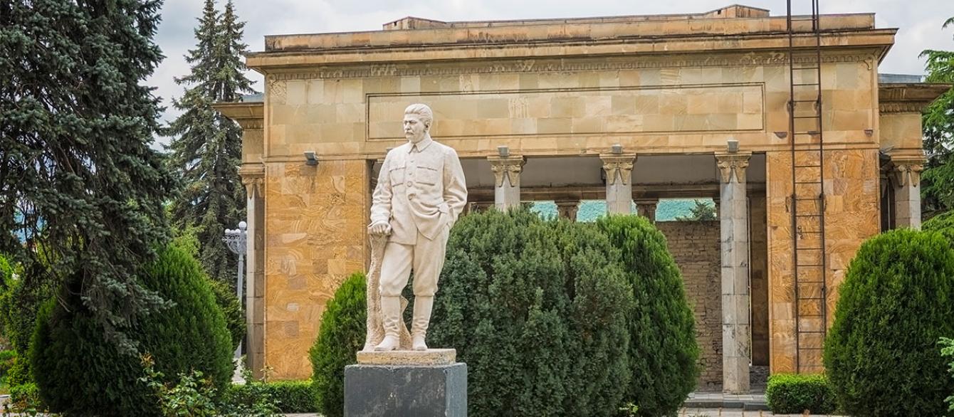 Statue of Stalin outside a museum in Gori, Georgia
