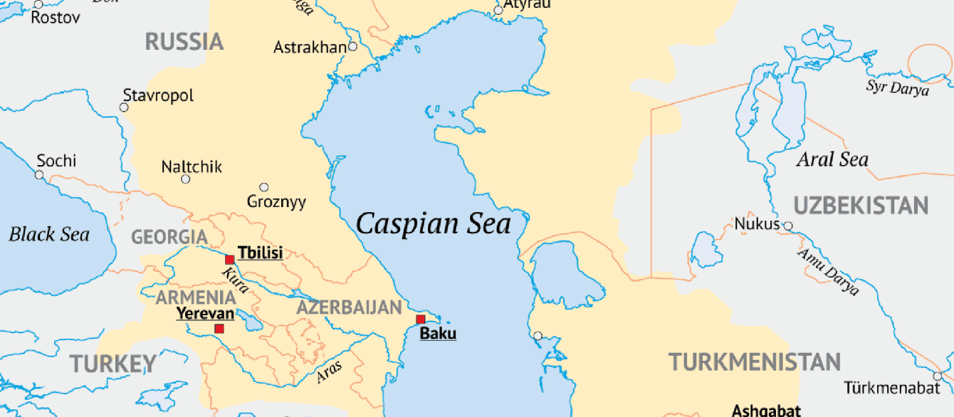 map of caspian sea