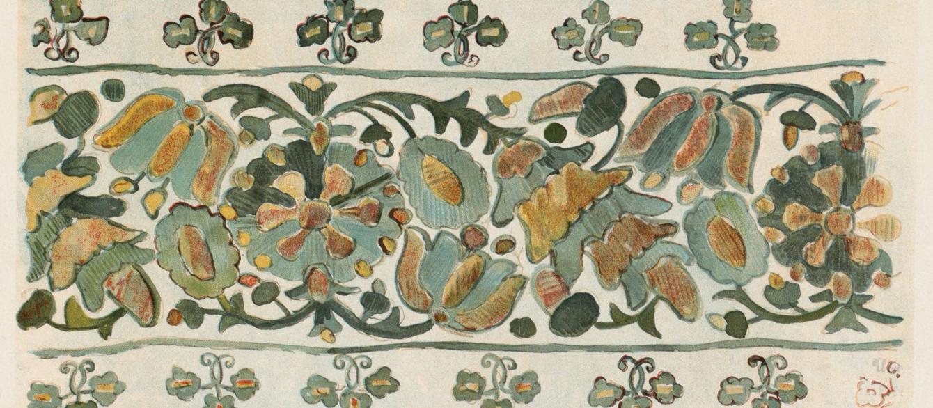 floral design on textile