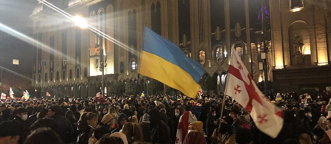 Ukraine solidarity protests in Tbilisi