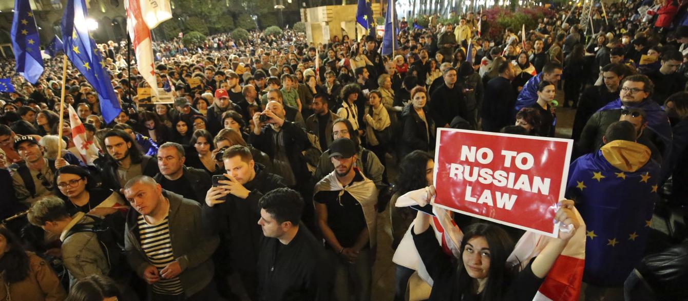 Protest in Tblisi, Georgia