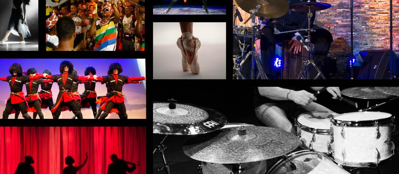 Drum and dance collage