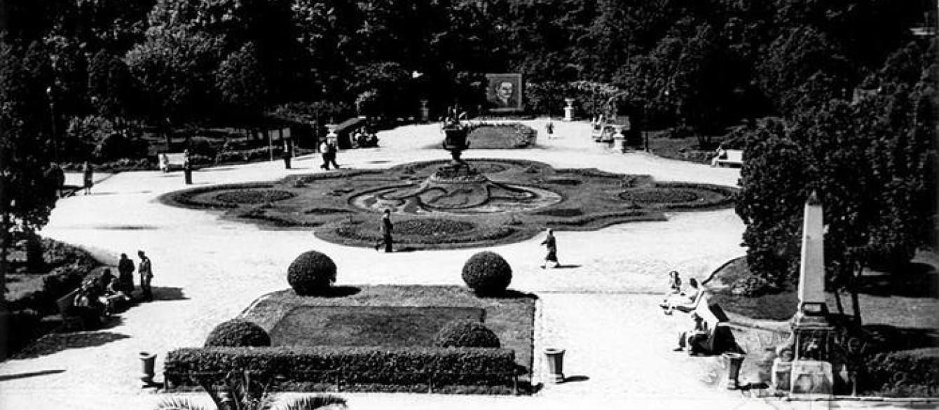 Fragment of Ivan Franko Park, Lviv 1955