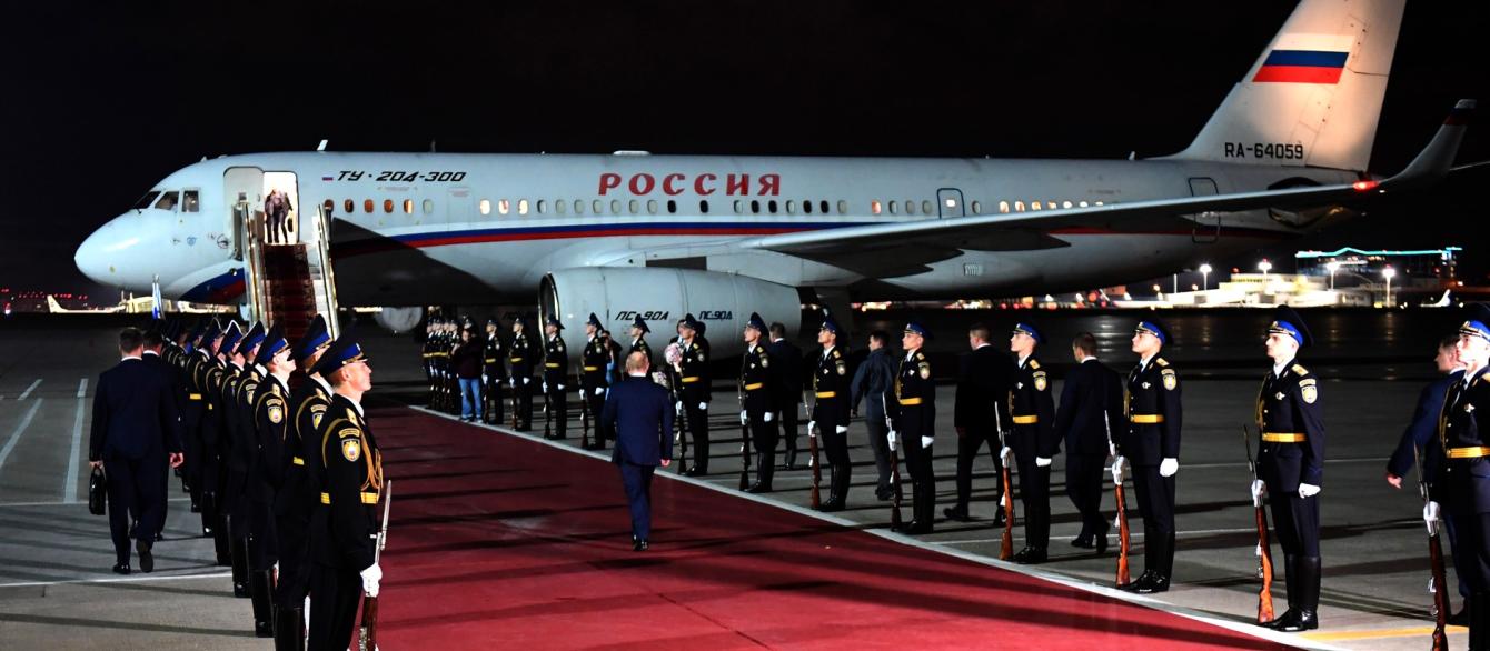 At Vnukovo Airport before the meeting with Russian citizens returning to the Motherland following a prisoner swap.