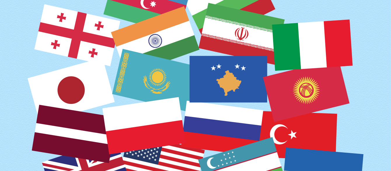 Flags of various countries