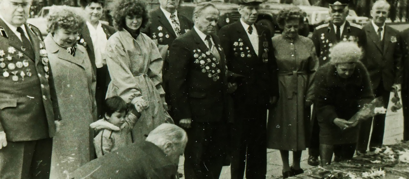 World War II veterans gather in Minsk, 1986.