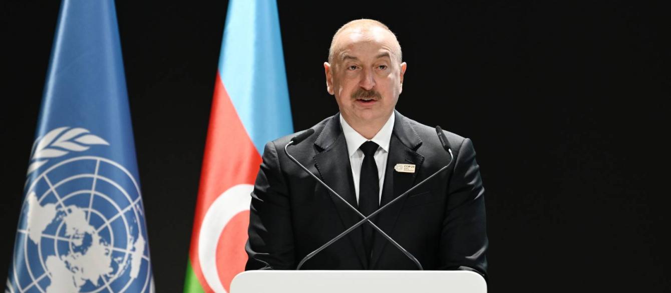 Presidents Ilham Aliyev at COP 29 on Nov 13. Website of the President of the Republic of Azerbaijan