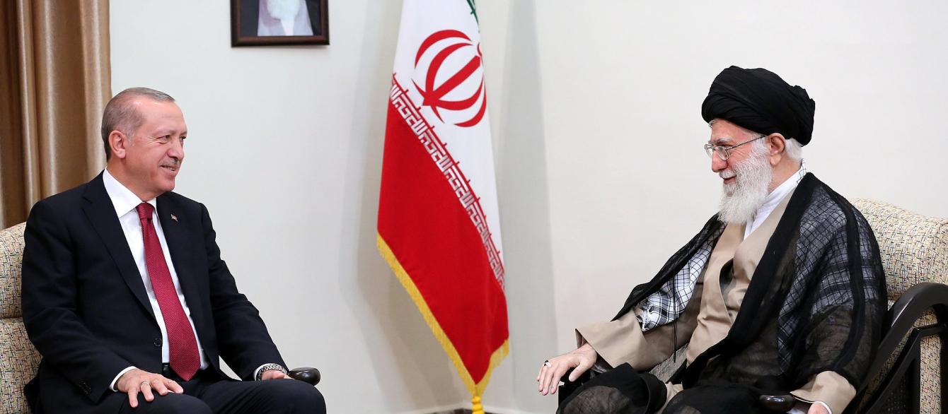 Ali Khamenei and Recep Tayyip Erdogan in Tehran, September 2018