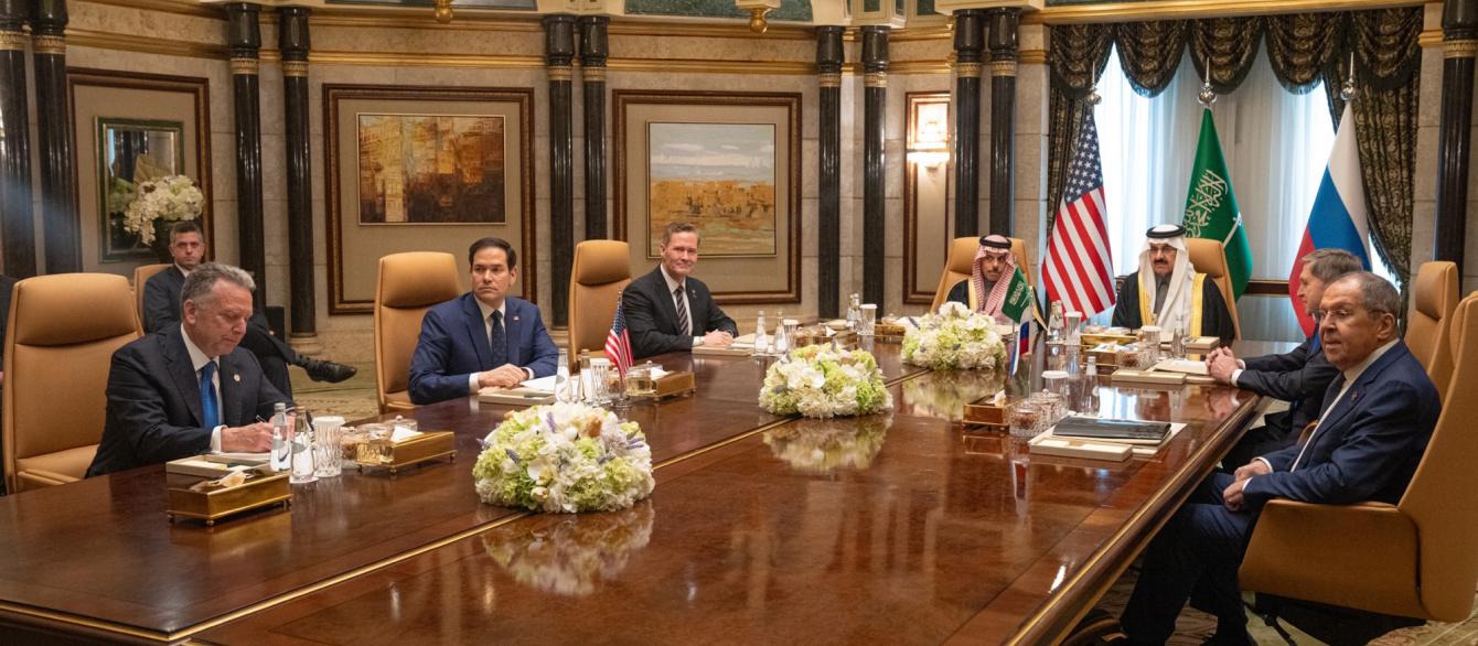 Secretary Rubio holds a meeting with Saudi Arabia and Russia.