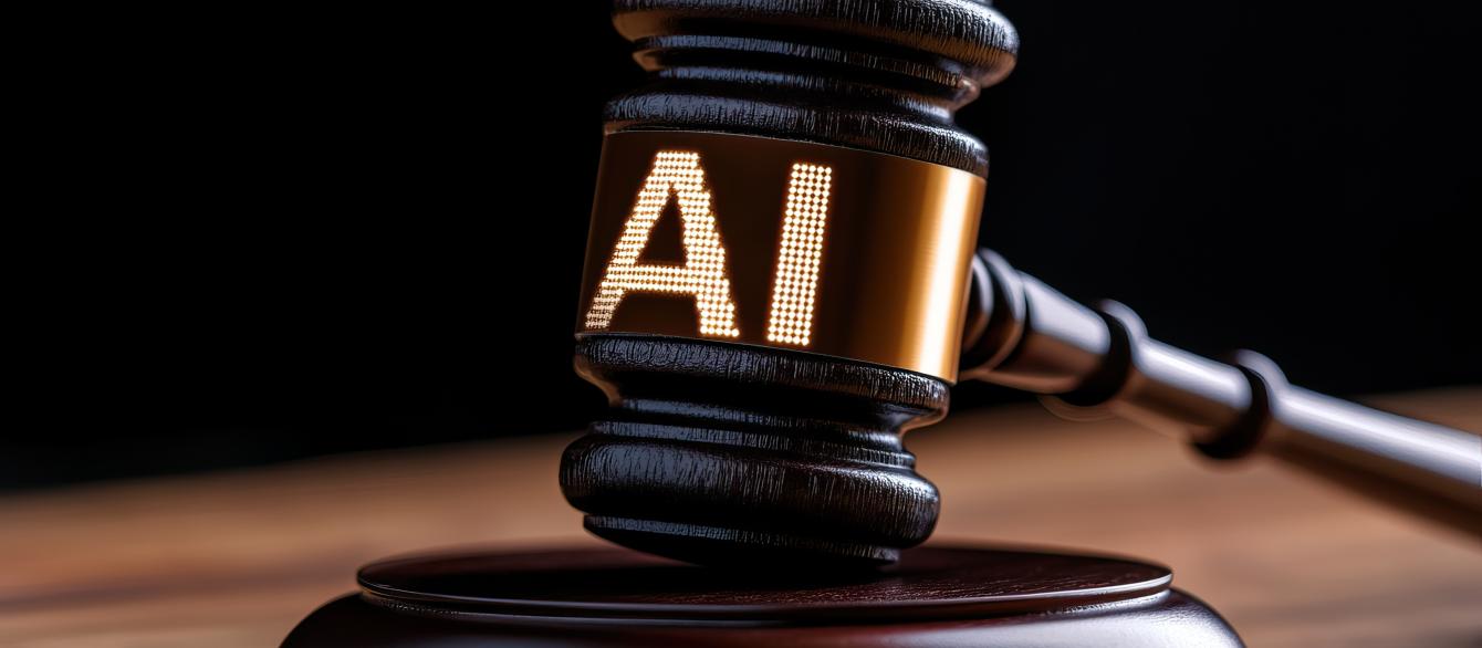 A gavel with "AI" engraved on it.