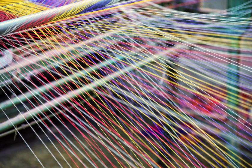 thread on a loom