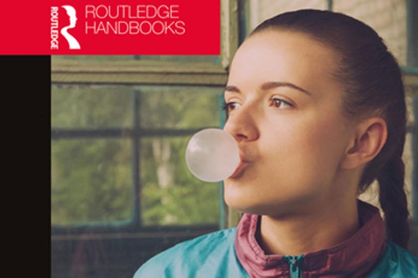 Cover of the Routledge Handbook of Gender in Central-Eastern Europe and Eurasia showing girl blowing bubblegum