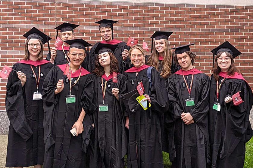 Group photo of REECA graduates in regalia