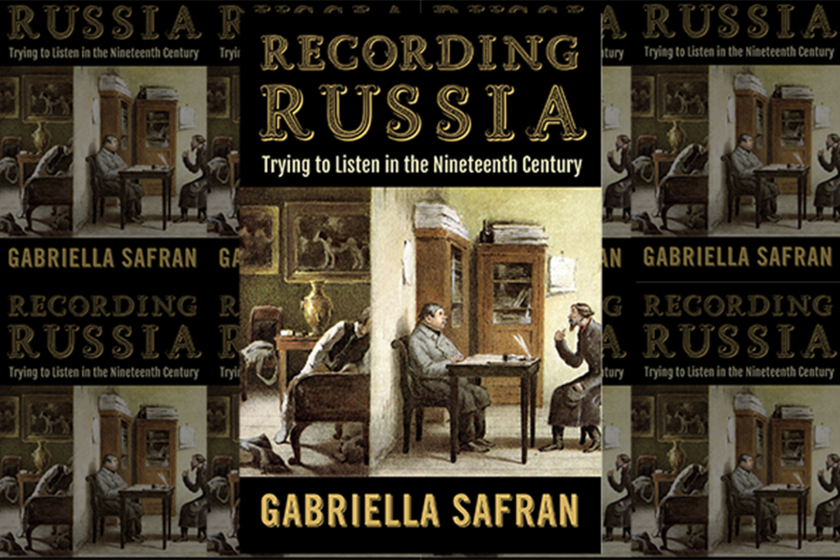 book cover of Recording Russia: painting of the man seated 