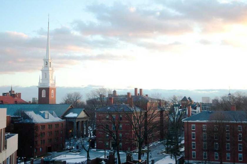 Harvard Yard in winter