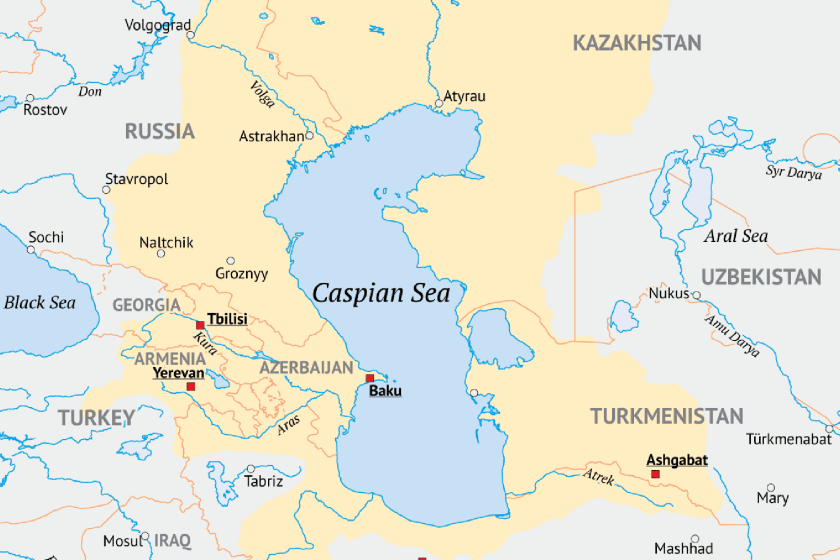 map of caspian sea