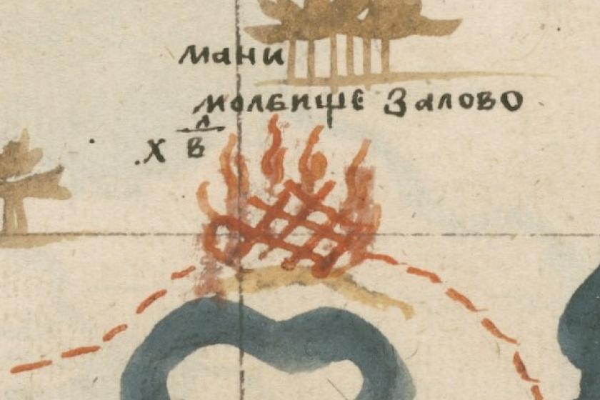 map detail showing fire