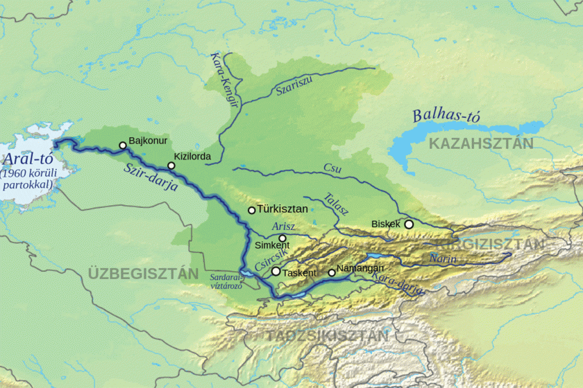 map of uzbekistan and kazakhstan