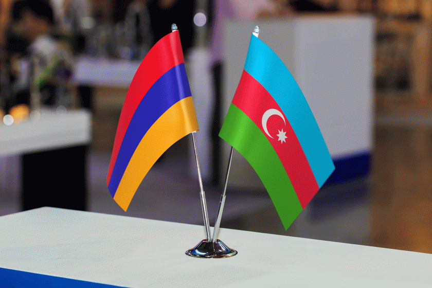 flags of Azerbaijan and Armenia