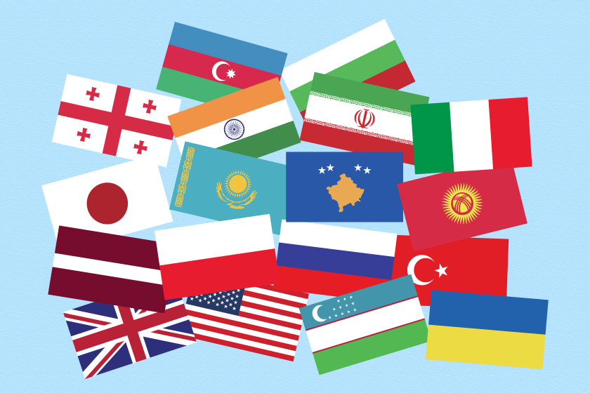 Flags of various countries