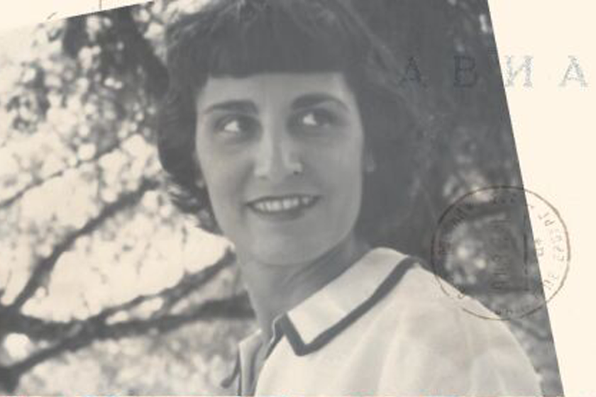 From the cover of Alexis Peri's book, "Dear Unknown Friend," a black-and-white image of a smiling woman.