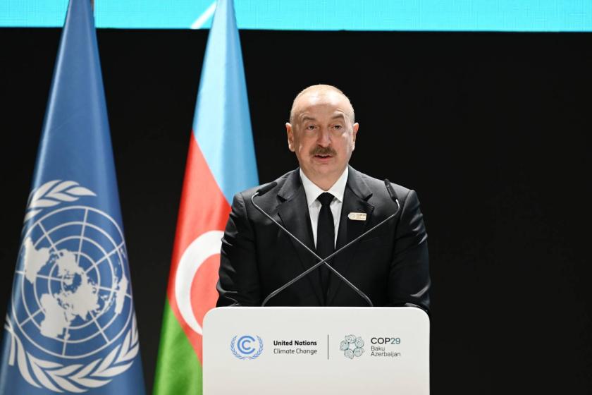 Presidents Ilham Aliyev at COP 29 on Nov 13. Website of the President of the Republic of Azerbaijan