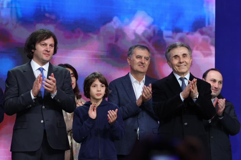 Bidzina Ivanishvili and his family during the campaign