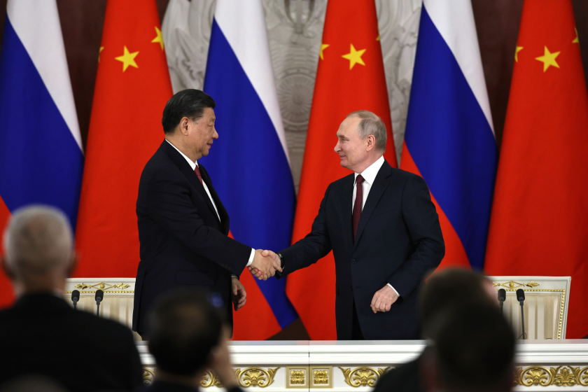  President of Russia Vladimir Putin and General Secretary of the Chinese Communist Party Xi Jinping made statements for the media following the Russian-Chinese talks.