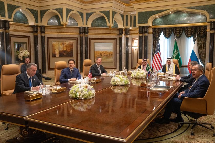 Secretary Rubio holds a meeting with Saudi Arabia and Russia.