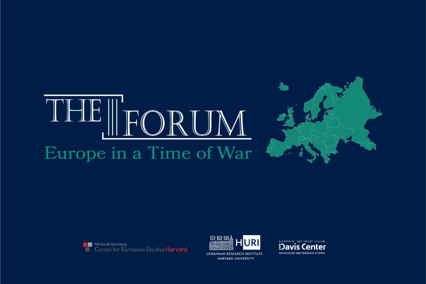 text of forum in the dark blue background with a map of Europe n green