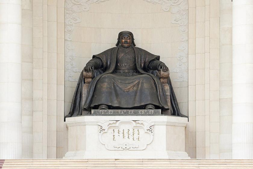 Monument to Genghis Khan on Sukhbaatar Square, Ulaanbaatar.