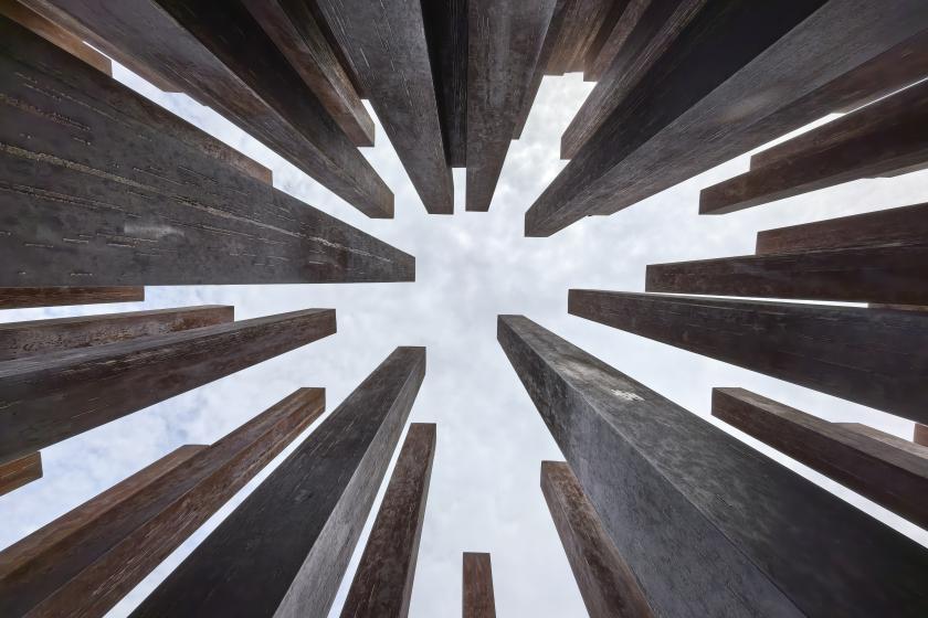The Central Monument of the 1956 Hungarian Revolution and War of Independence, from Below
