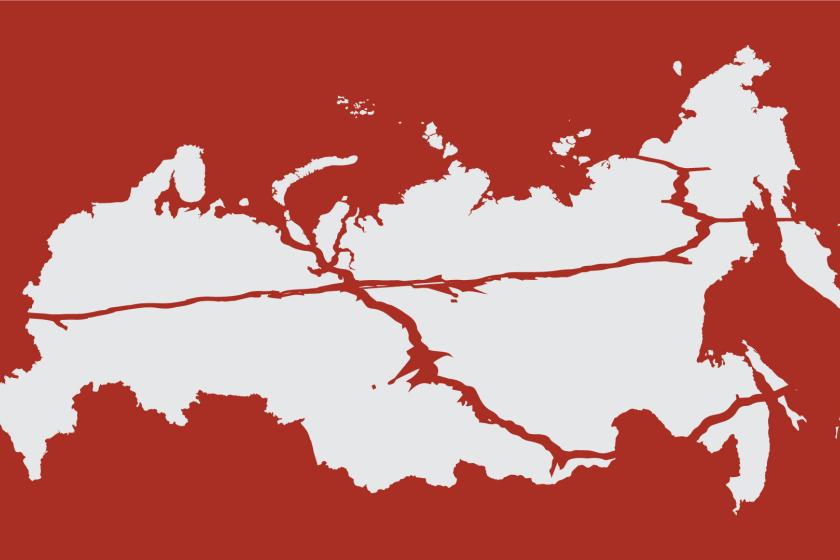russia map in the red background